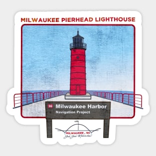 Milwaukee Pierhead Lighthouse • Yah Yah Milwaukee, WI! Sticker